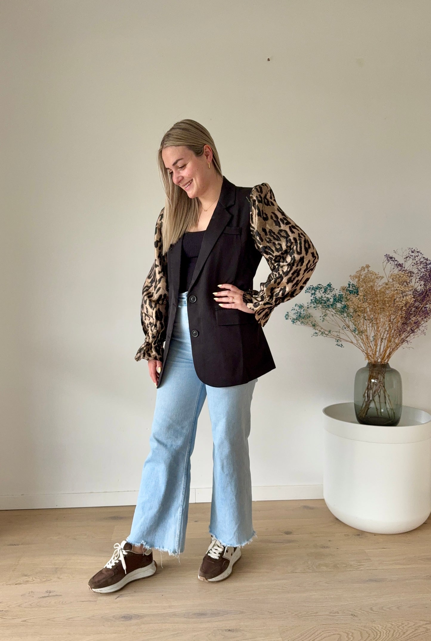 Tiger print blazer