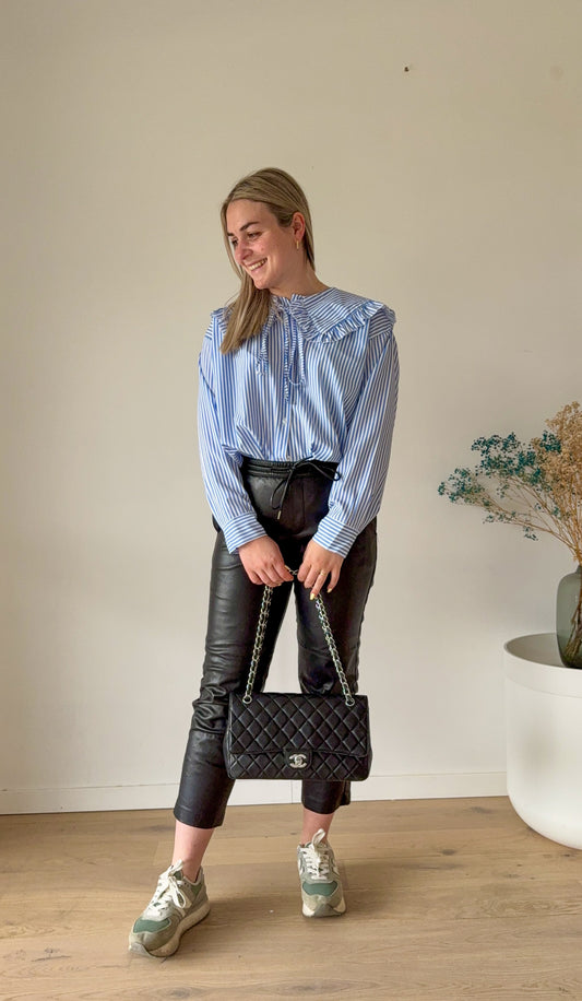 Blue print blouse