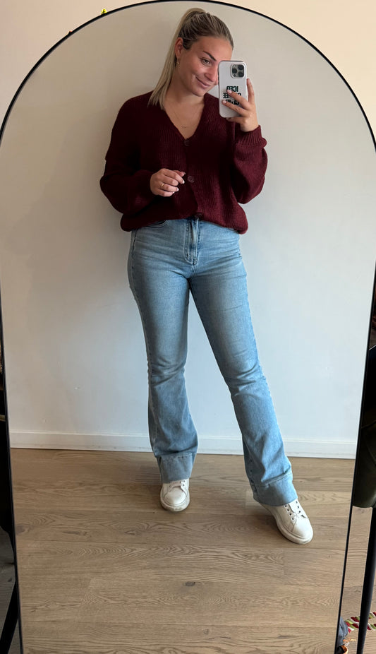 Red wine cardigan