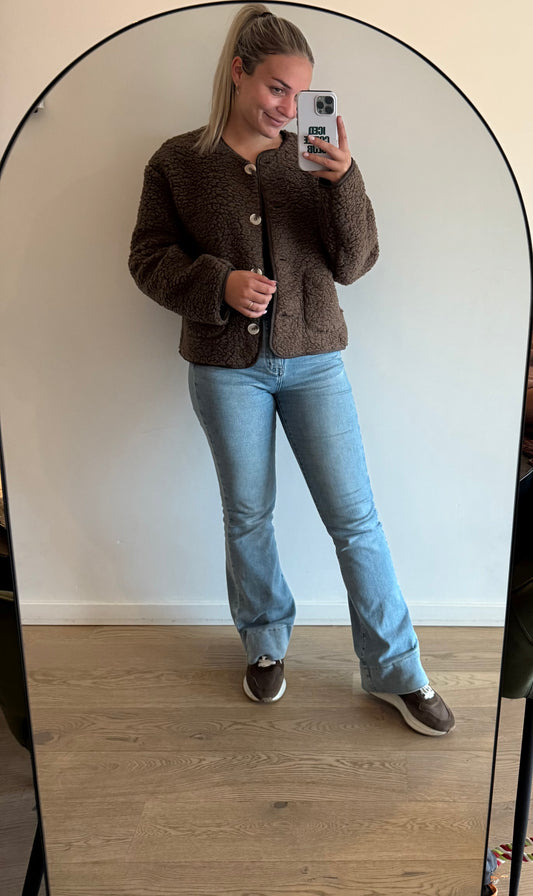 Brown teddy jacket