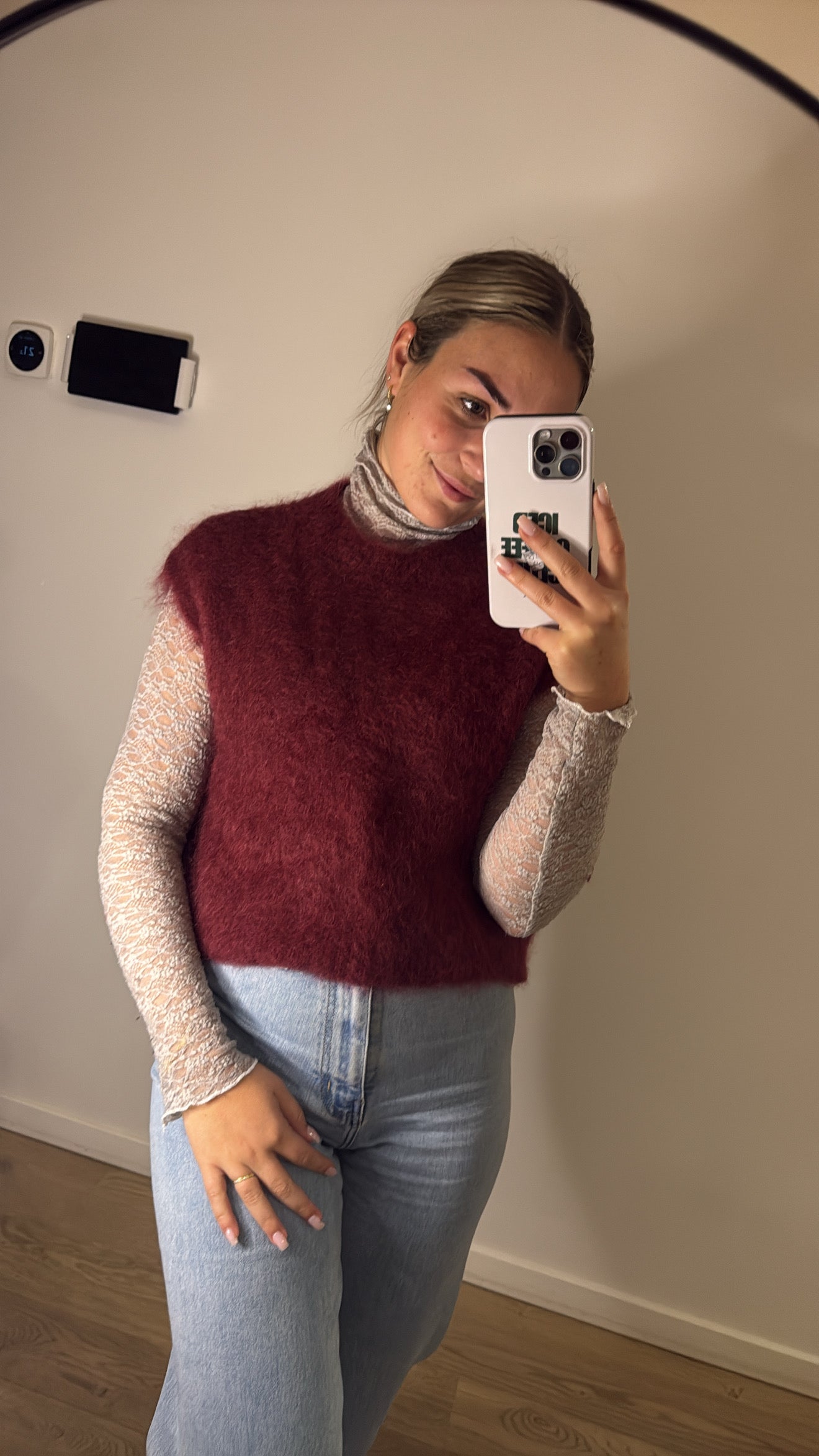 Mohair debardeur burgundy