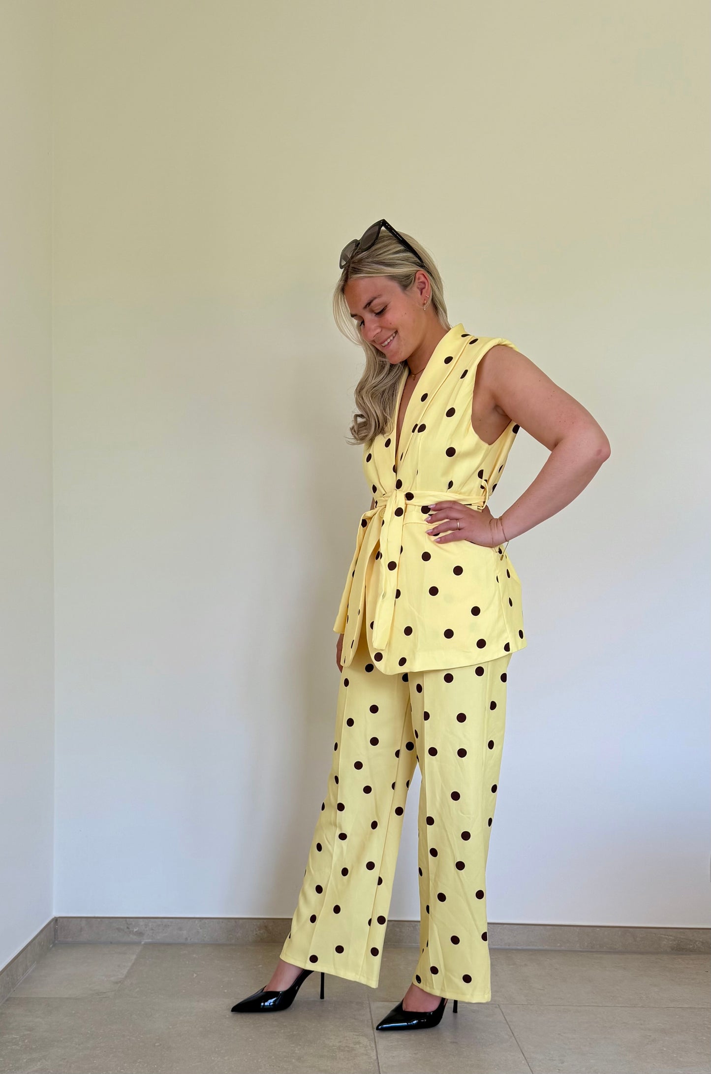 Polka dot set yellow