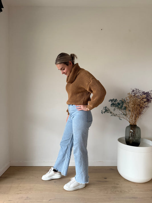 Turtle neck sweater - camel