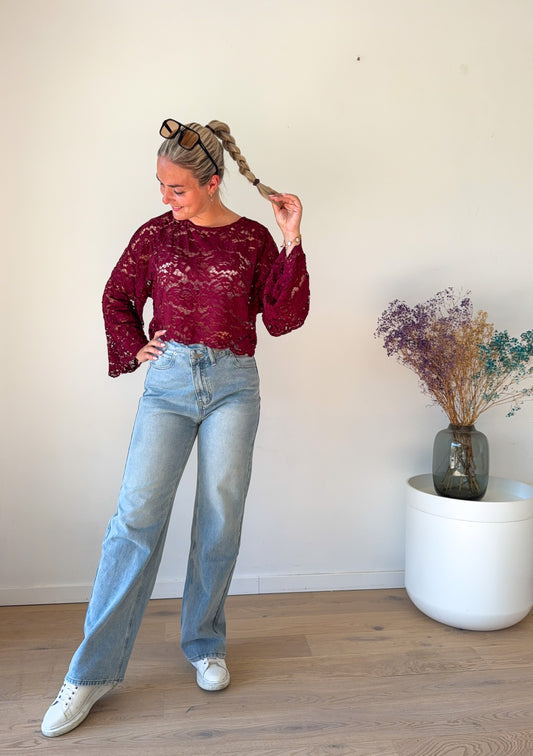 Lace long sleeve top