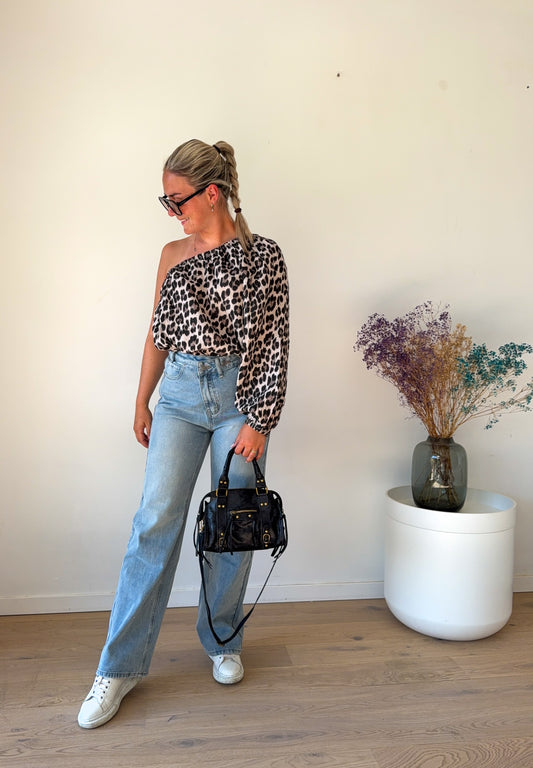 Tiger off shoulder blouse