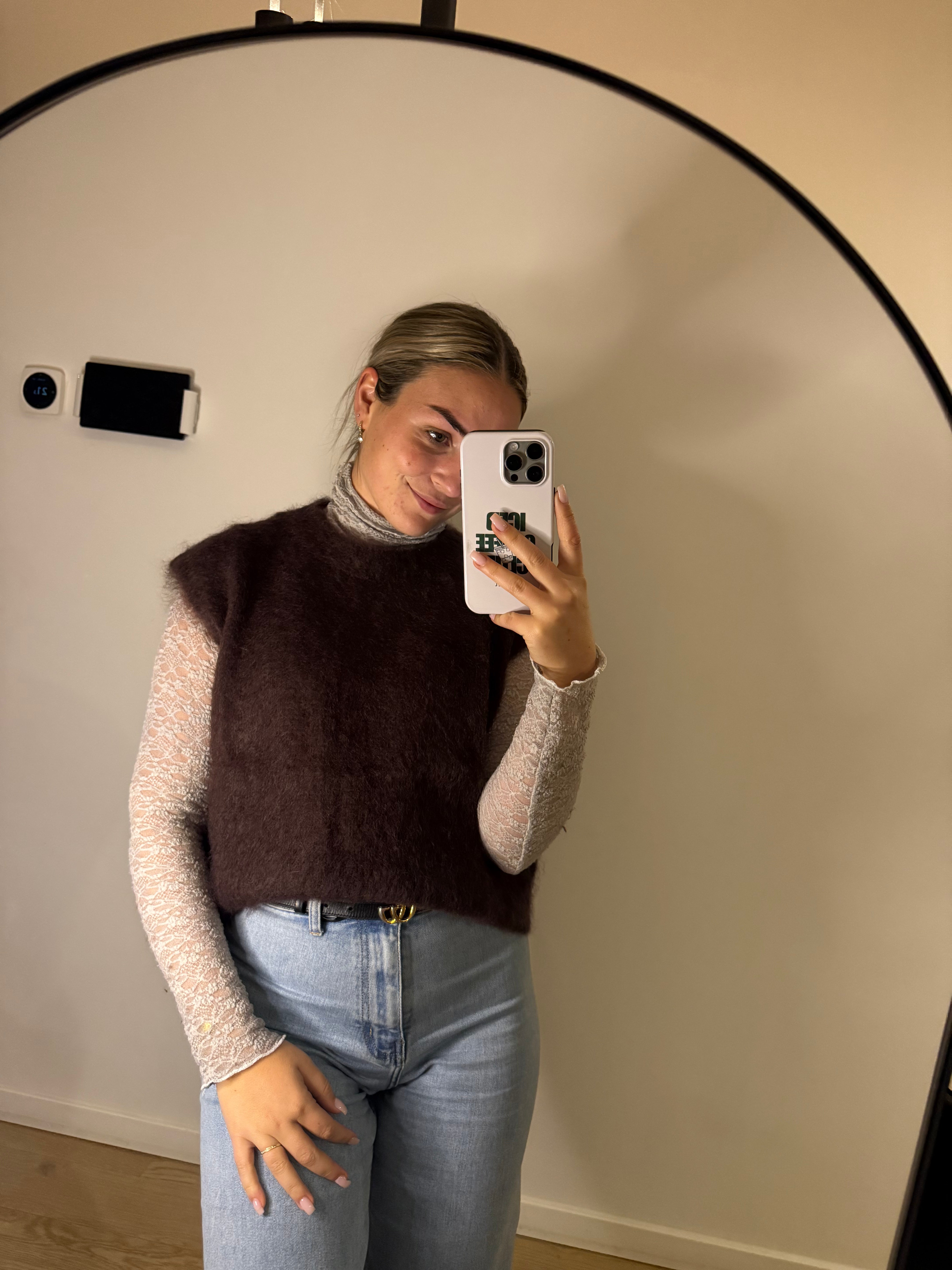 Mohair debardeur brown